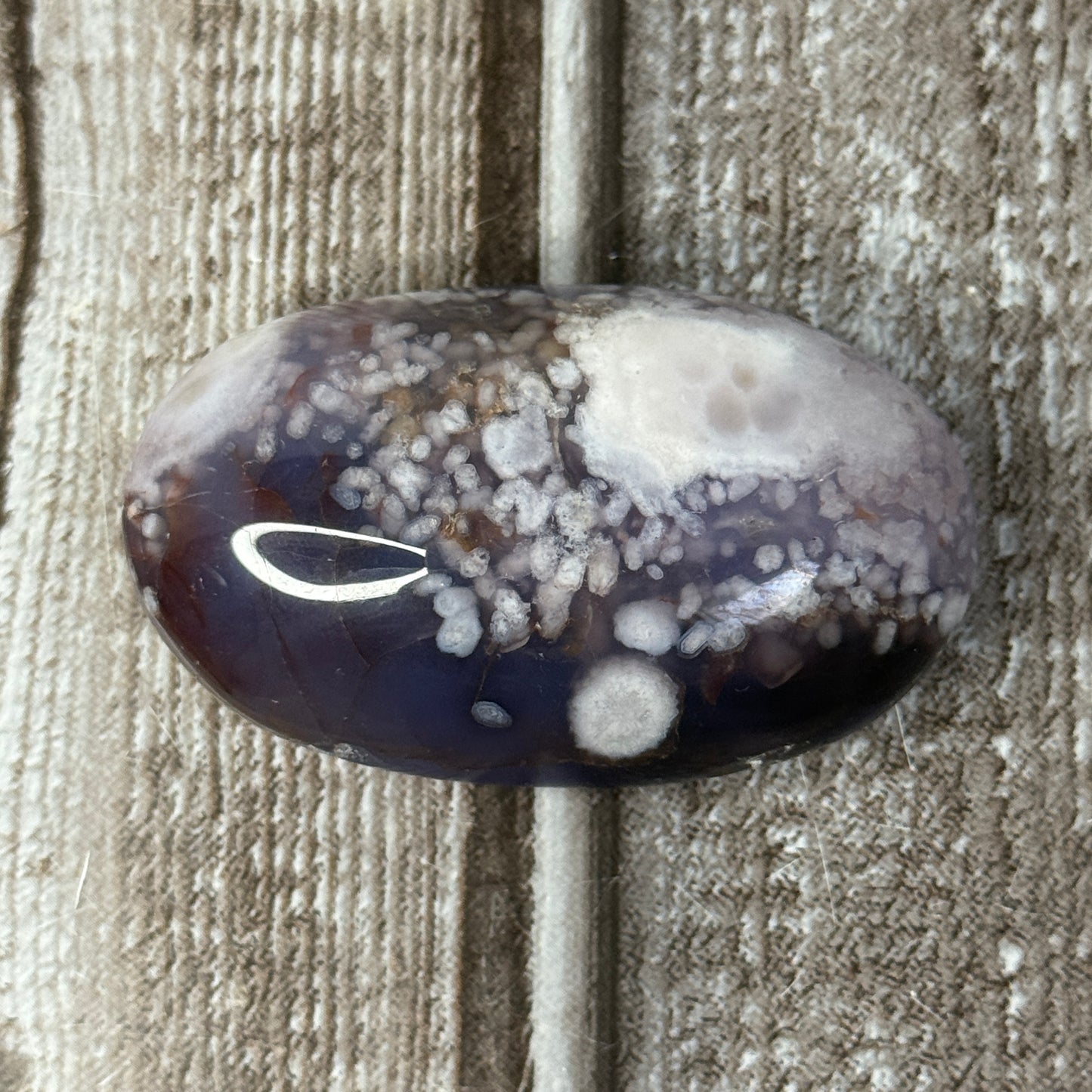 Blue Flower Agate Palmstone