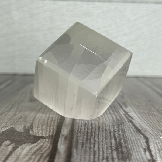 Selenite Tipped Cube