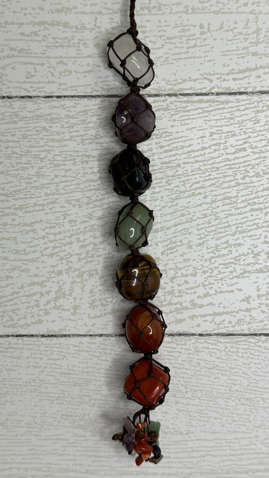 7 Chakra Tumbled Stone Hanger