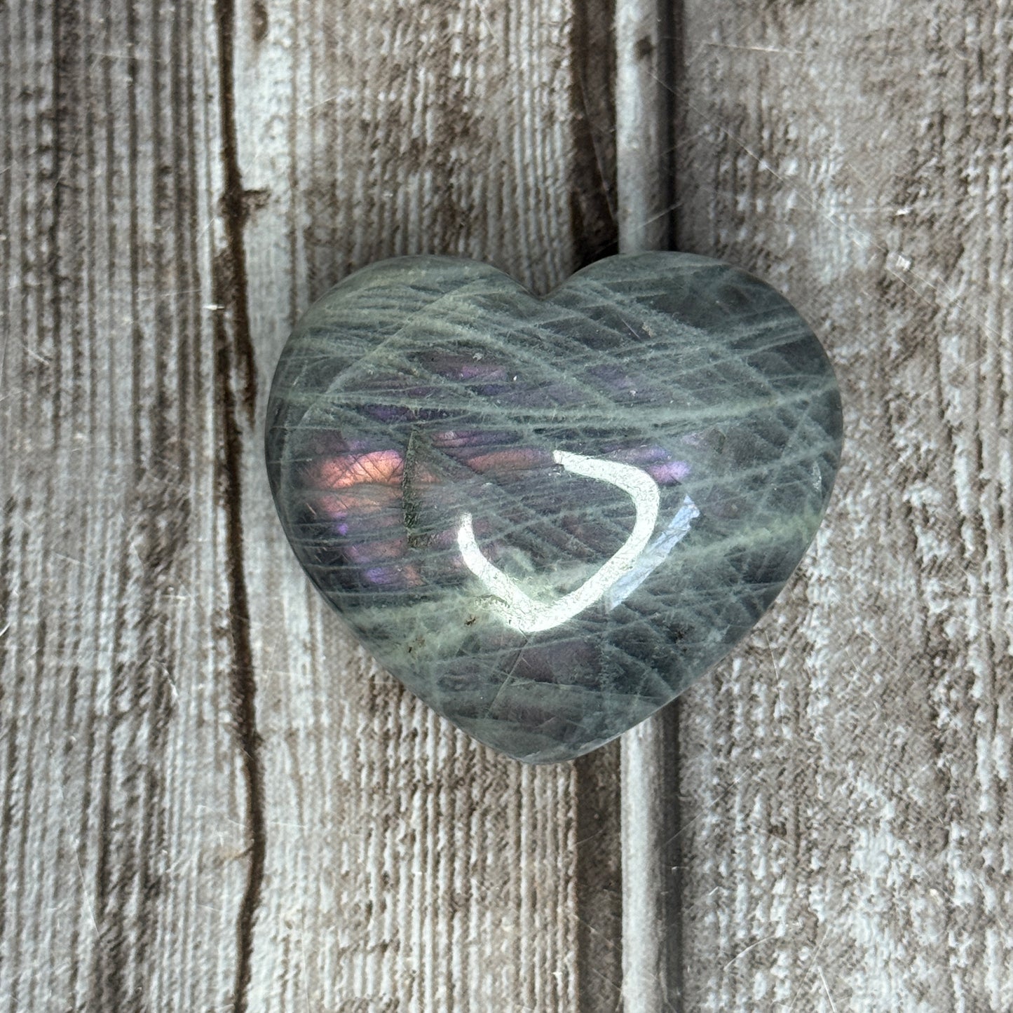 Labradorite Heart
