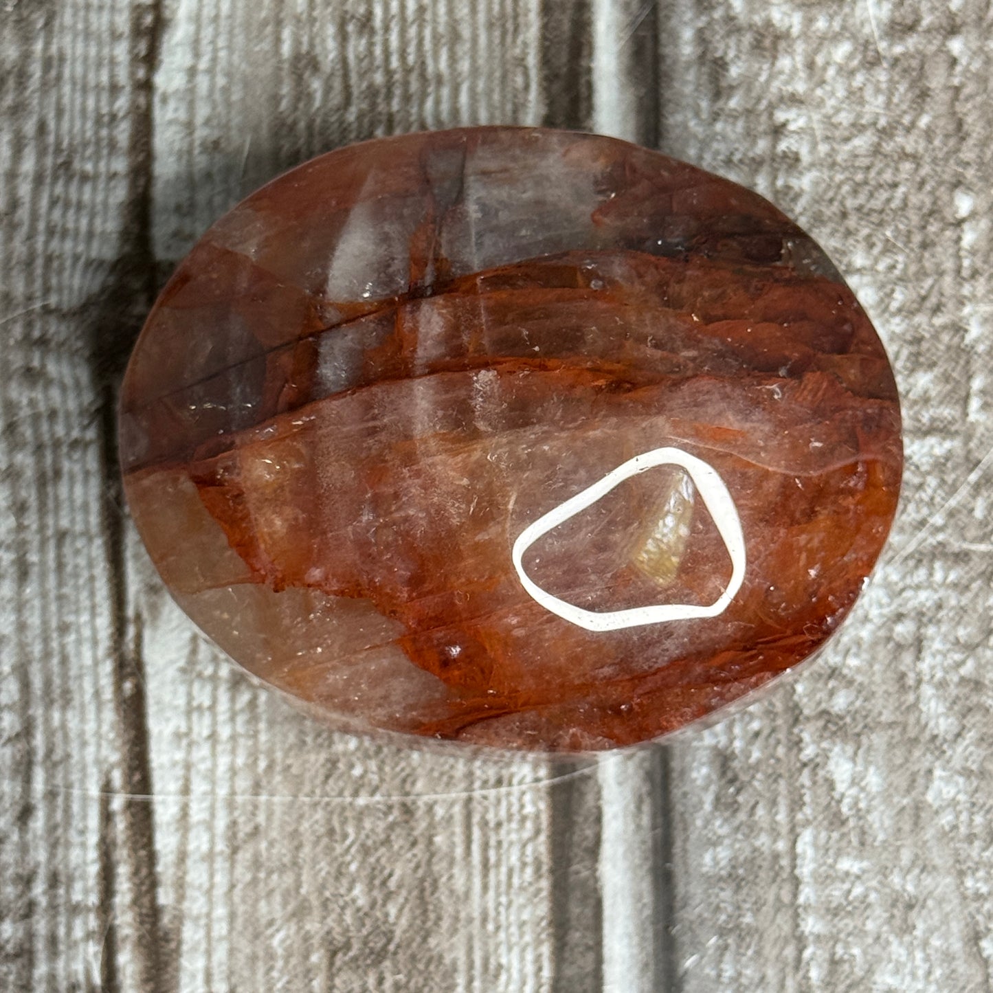 Fire Quartz Palm Stone