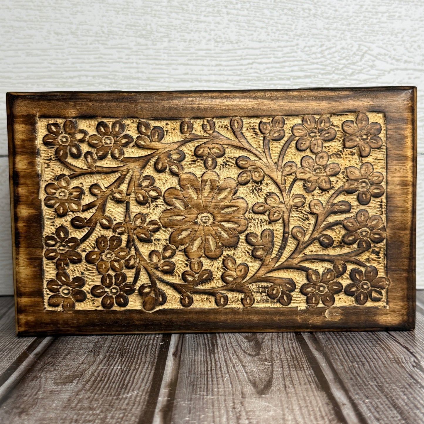 Carved Wood Box