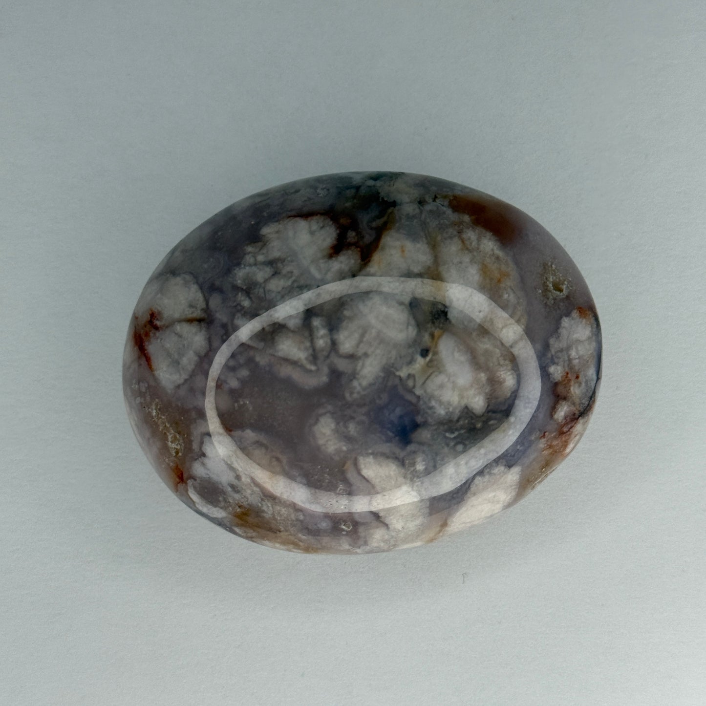 Blue Flower Agate Palmstone