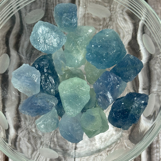 Rough Blue Fluorite Chunks