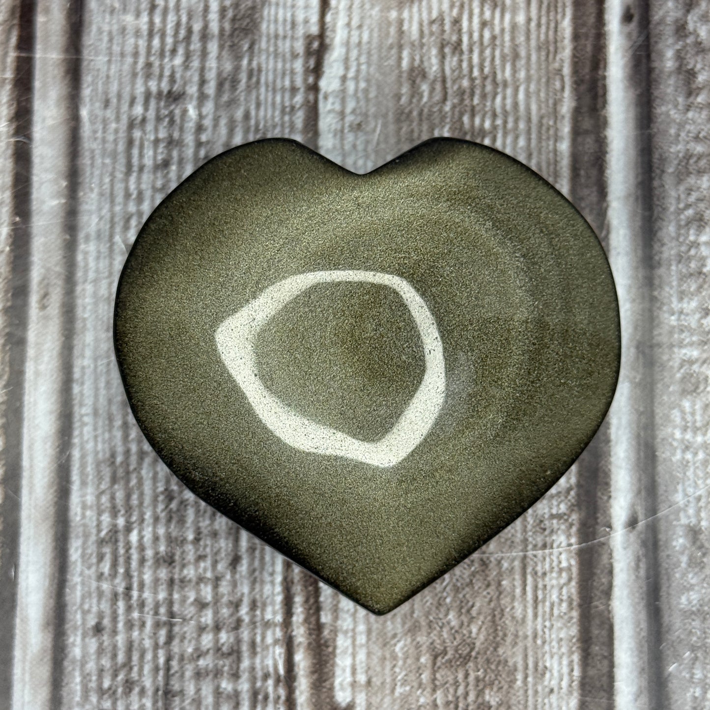 Gold Sheen Obsidian Heart