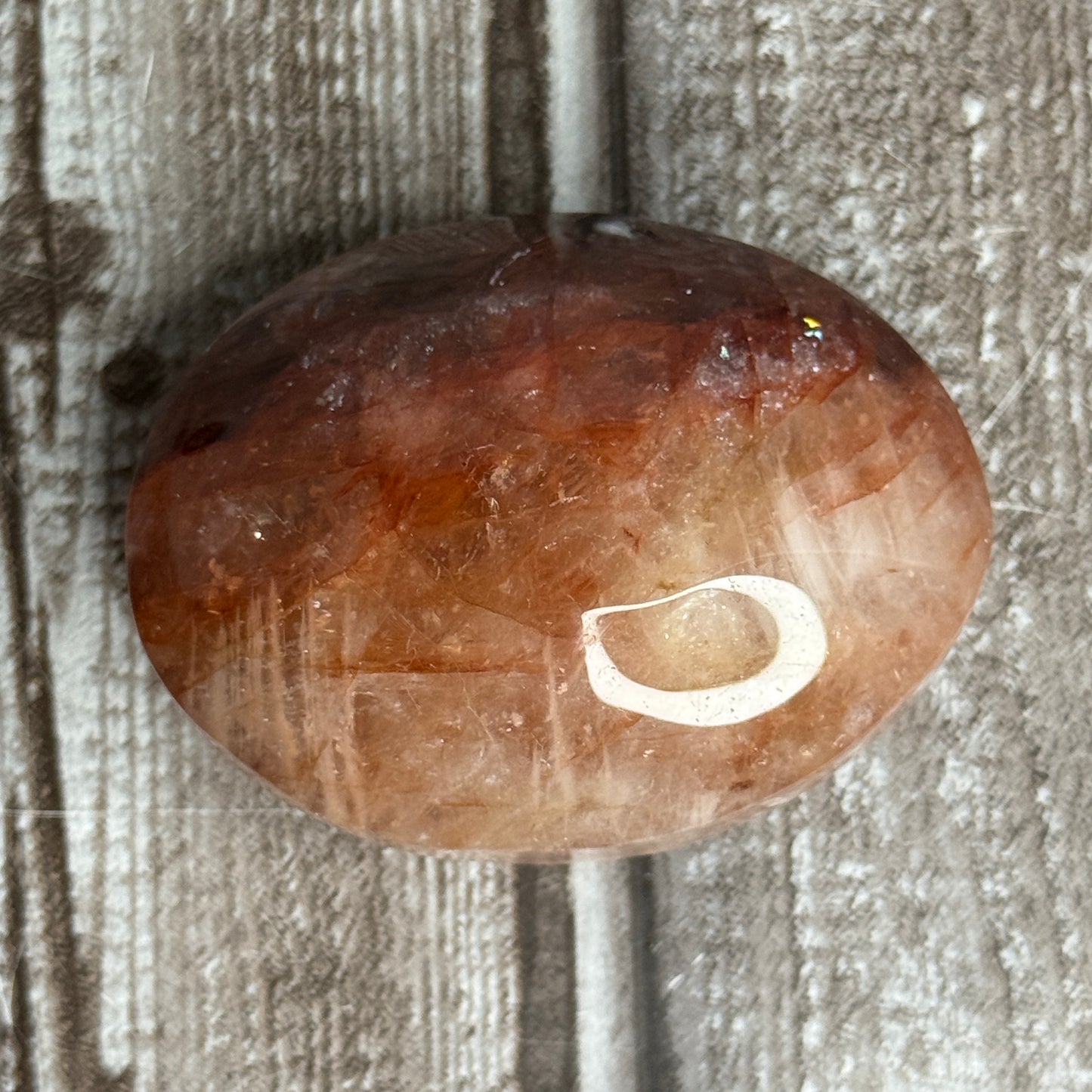 Fire Quartz Palm Stone