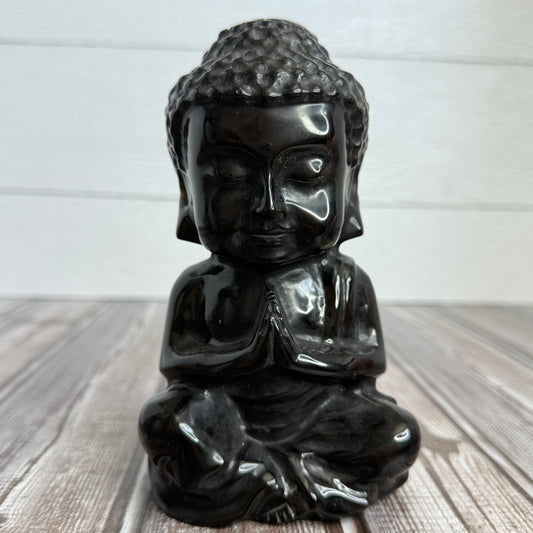 Gold Sheen Obsidian Buddha