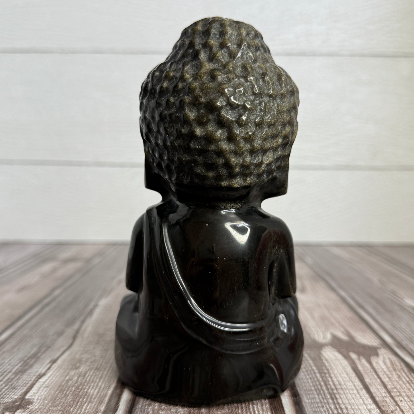 Gold Sheen Obsidian Buddha