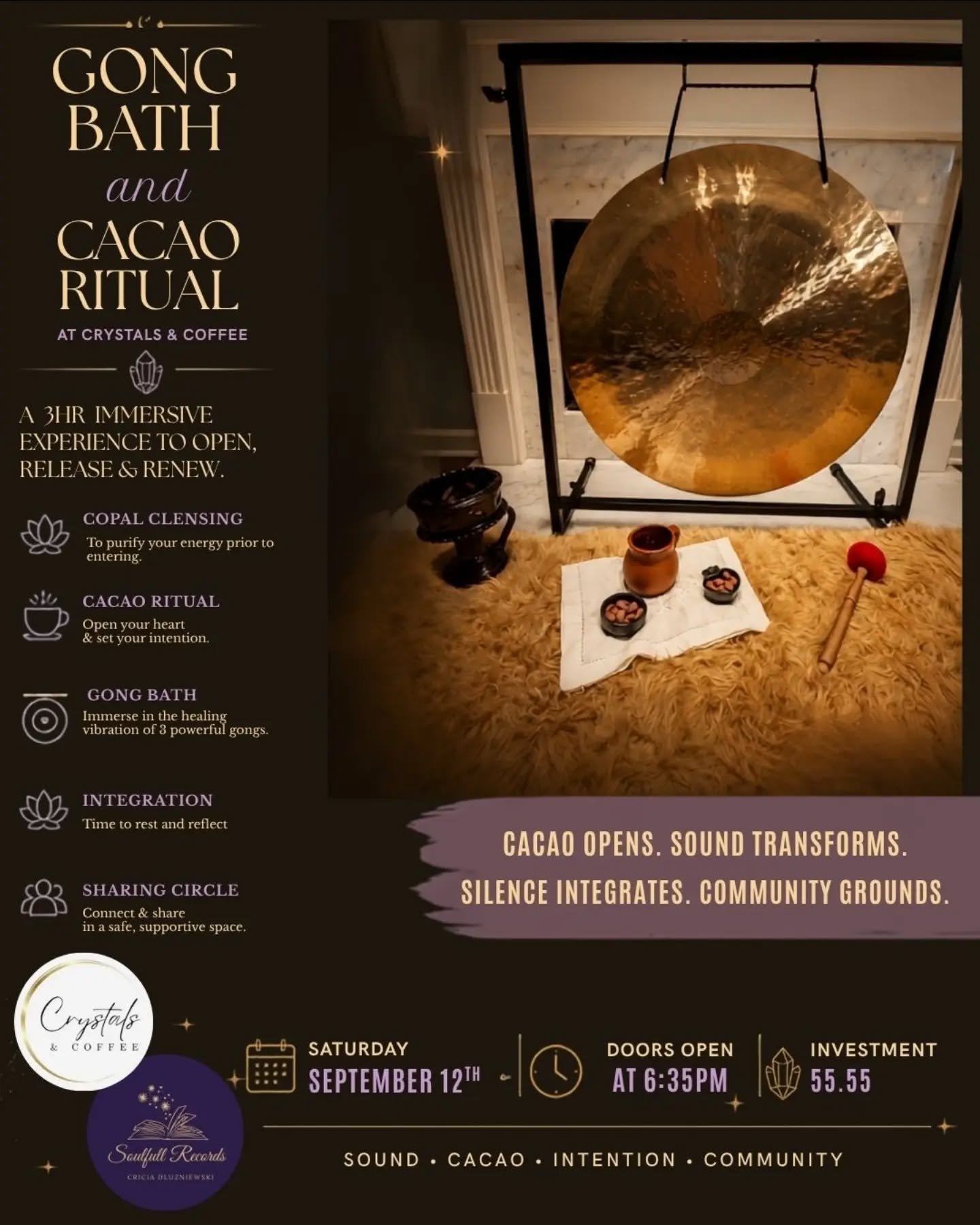 Gong Bath & Cacao Ritual with Soulfull Records