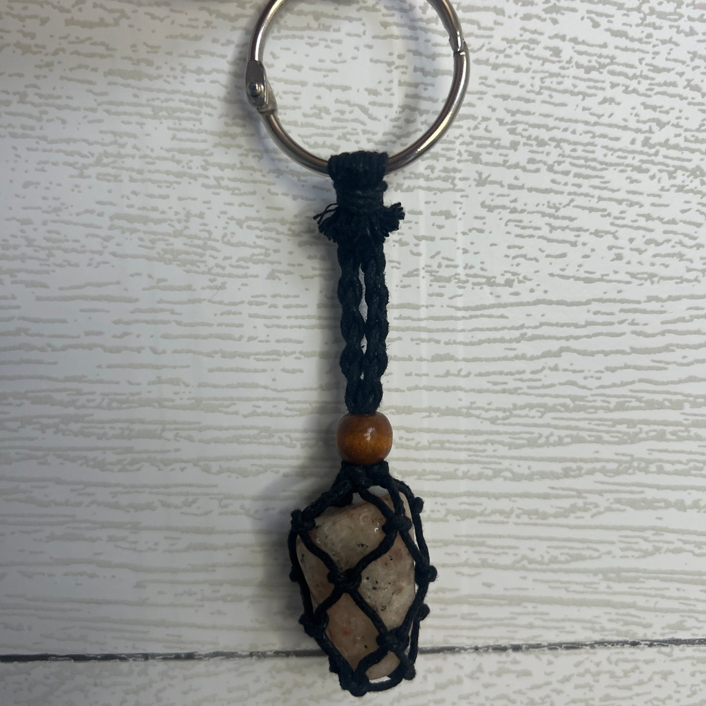 Hand Woven Crystal Cage Keychain
