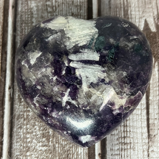 Lepidolite Heart