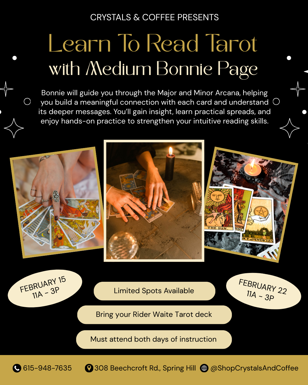 Learn the Tarot Class with Bonnie Page