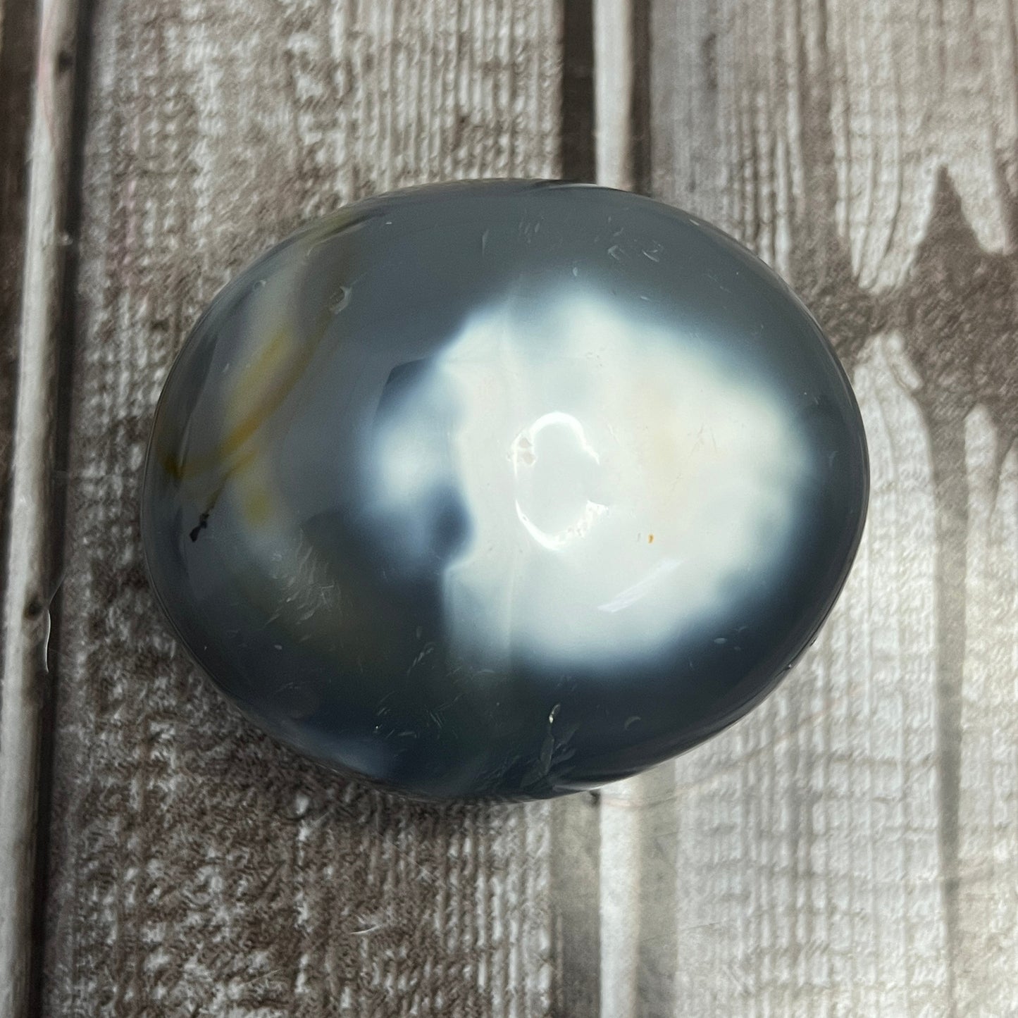 Orca Agate Palm Stone