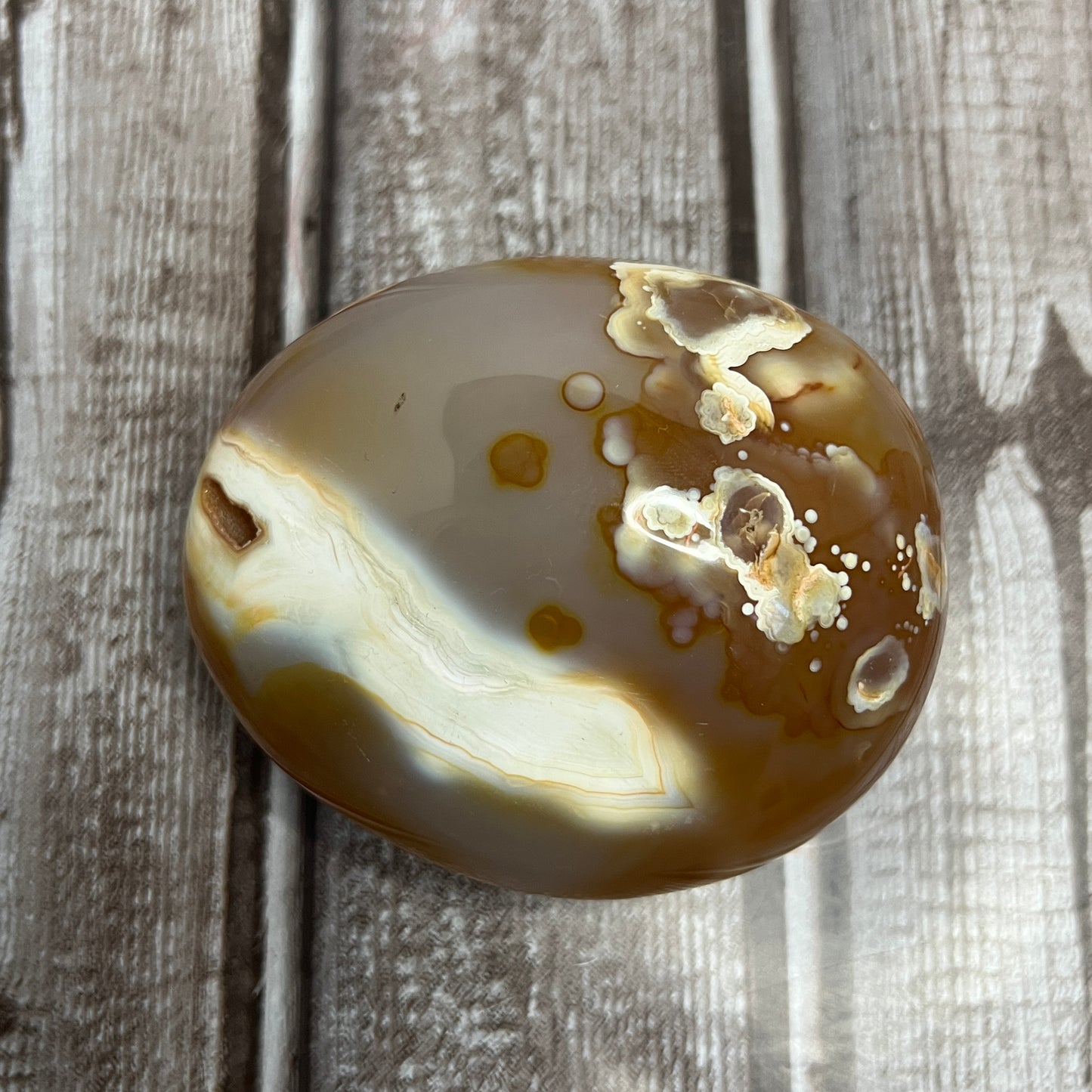 Orca Agate Palm Stone