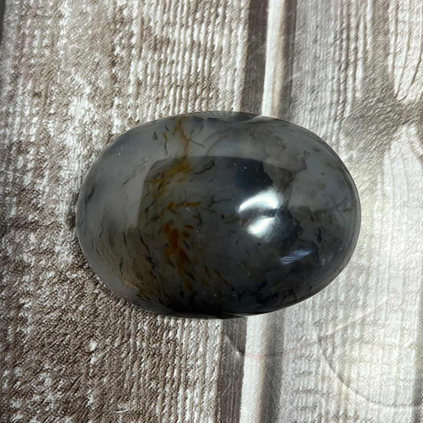 Orca Agate Palm Stone