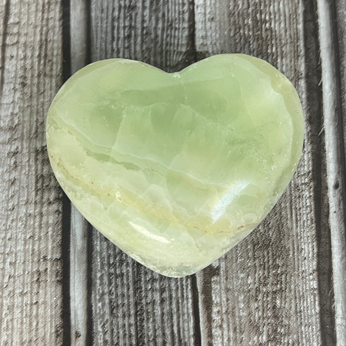 Pistachio Calcite Heart
