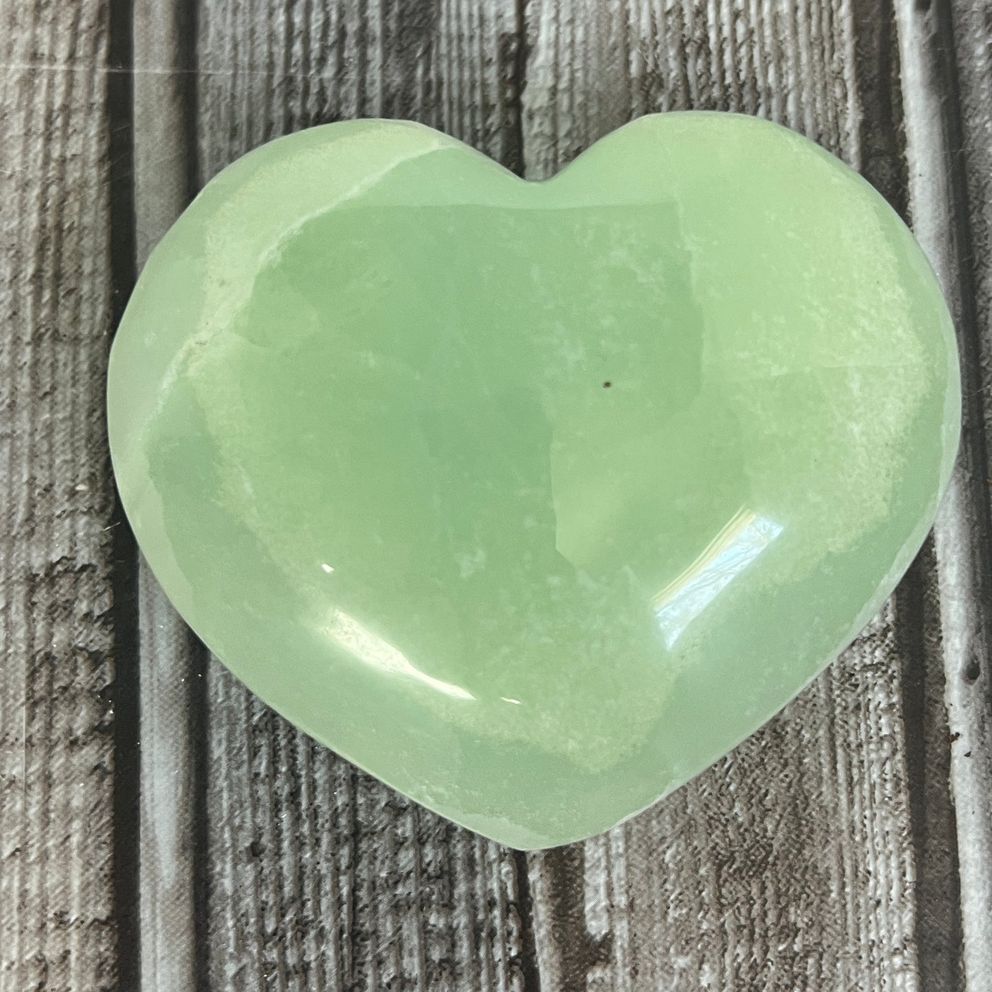 Pistachio Calcite Heart