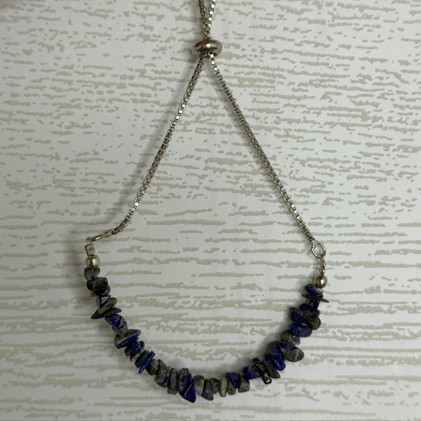 Silver Adjustable Chip Bracelet