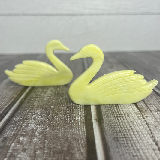 Swan Pair Carving